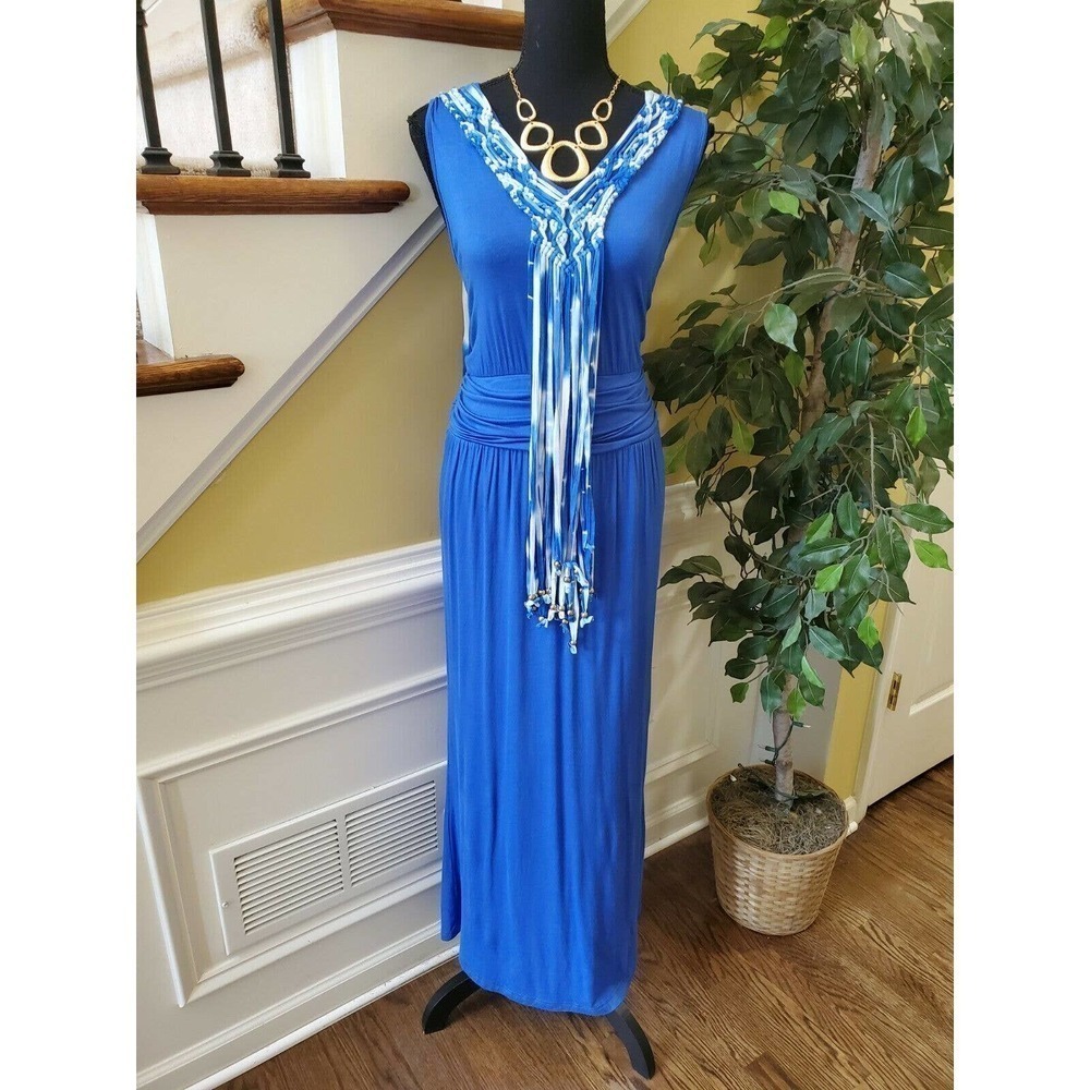 Charmosa Women Blue Casual Dress- Size Medium